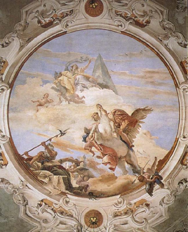 Giovanni Battista Tiepolo A Genius on Pegasus Banishing Time France oil painting art